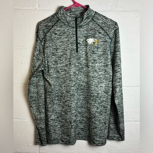 Badger Sport Philadelphia Eagles Womans Quarter Zip Activewear Long Sleeve Shirt